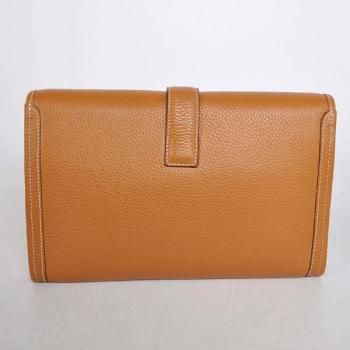 Hermes Clutches 1053 Ladies Cow Leather Coffee Bag