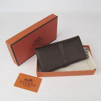 Hermes Wallet H015 Ladies Wallet Coffee Replica