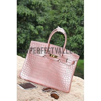 Hermes Birkin 35 Crocodile Rose Dragee 608058