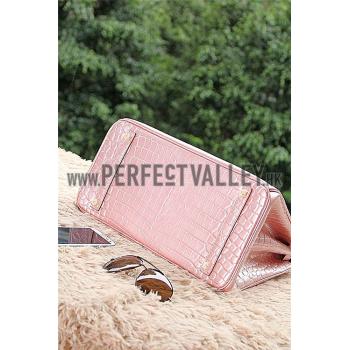 Hermes Birkin 35 Crocodile Rose Dragee 608058