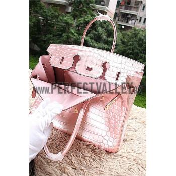 Hermes Birkin 35 Crocodile Rose Dragee 608058