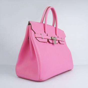 Hermes Original leather 6089 Handbag Lambskin Pink