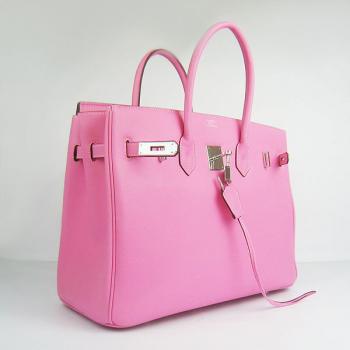 Hermes Original leather 6089 Handbag Lambskin Pink