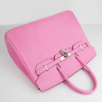 Hermes Original leather 6089 Handbag Lambskin Pink