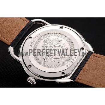 Hermes  Croco Leather Strap Silver Dial 801400