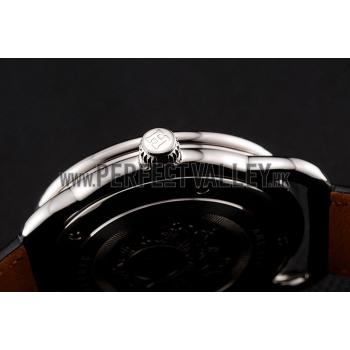 Hermes  Croco Leather Strap Silver Dial 801400