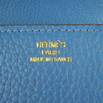 Hermes Constance H107 Cross Body Bag Cow Leather Blue Replica