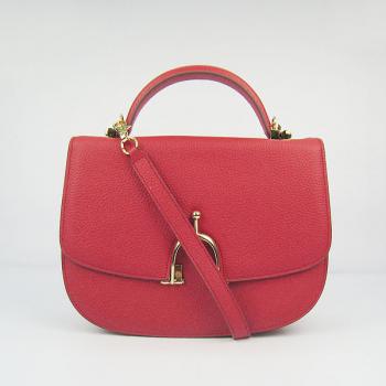 Hermes Stirrup bag 8088 Ladies Cow Leather Red Replica