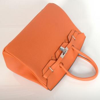 Hermes Original leather HB35 Ladies Handbag Orange