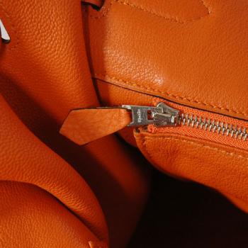 Hermes Original leather HB35 Ladies Handbag Orange