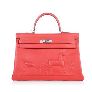 Cheap Hermes Original leather HK35 2way Red Replica