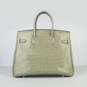 Hermes Birkin 6089 Handbag Crocodile Grey