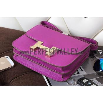 Hermes Constance Cyclamen With Gold Hardware 608113