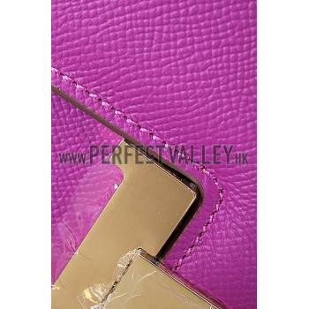 Hermes Constance Cyclamen With Gold Hardware 608113