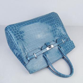 Hermes Birkin 6089 Ladies Blue Handbag