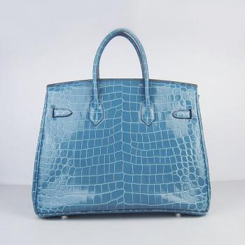 Hermes Birkin 6089 Ladies Blue Handbag