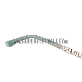 Hermes Large Oversized Green Frame Sunglasses with Metallic Logo 308104