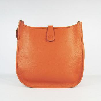 Hermes Evelyne 6309 Cross Body Bag Cow Leather Orange