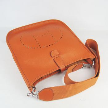 Hermes Evelyne 6309 Cross Body Bag Cow Leather Orange