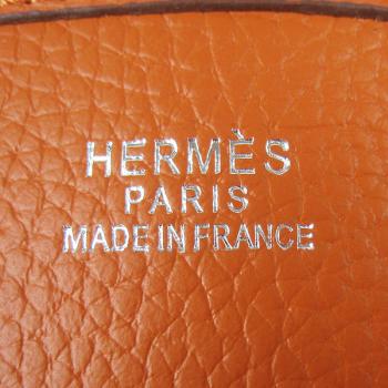 Hermes Evelyne 6309 Cross Body Bag Cow Leather Orange