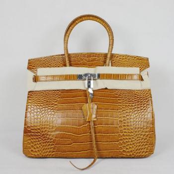 Replica Hermes Birkin H35 Handbag Orange