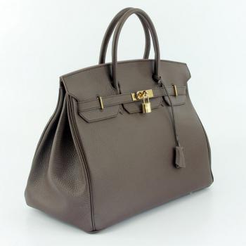 Hermes Birkin 6099 Ladies Cow Leather Brown Bag