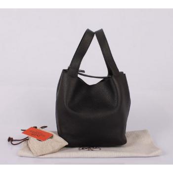 Hermes Picotin 1048 Handbag Lambskin Black Replica