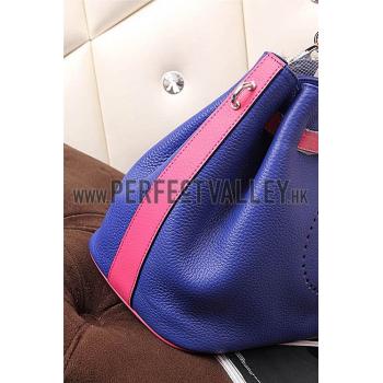 Hermes So Kelly Blue Electric And Pink 607972