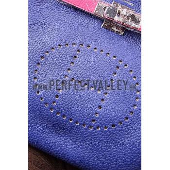 Hermes So Kelly Blue Electric And Pink 607972