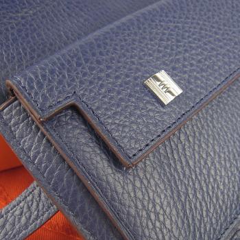 Cheap Hermes Clutches H009 Cow Leather Blue Bag