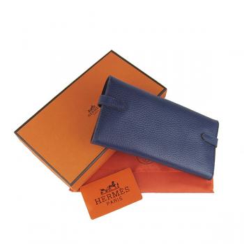 Cheap Hermes Clutches H009 Cow Leather Blue Bag