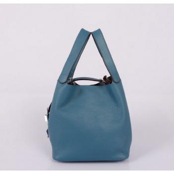 Hermes Picotin 1048 Ladies Handbag Blue Replica