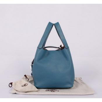 Hermes Picotin 1048 Ladies Handbag Blue Replica