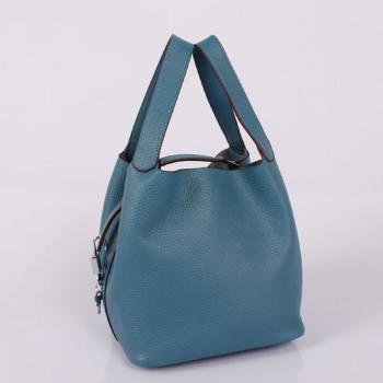 Hermes Picotin 1048 Ladies Handbag Blue Replica