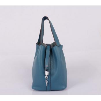 Hermes Picotin 1048 Ladies Handbag Blue Replica