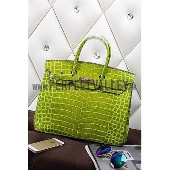 Hermes Birkin 35 Crocodile Anis Green 608057