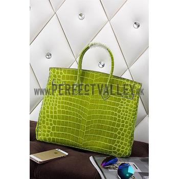 Hermes Birkin 35 Crocodile Anis Green 608057