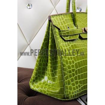 Hermes Birkin 35 Crocodile Anis Green 608057