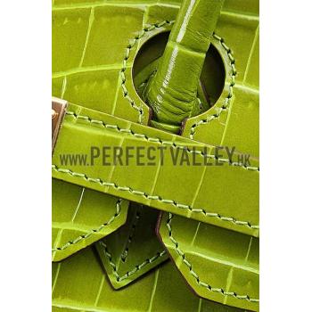 Hermes Birkin 35 Crocodile Anis Green 608057