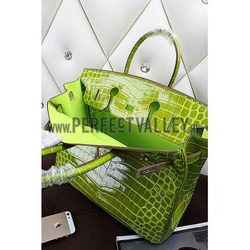 Hermes Birkin 35 Crocodile Anis Green 608057