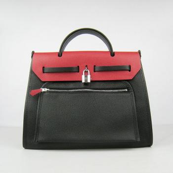 Hermes Herbag 60667 Cow Leather Red