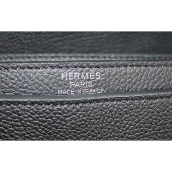 Hermes Briefcases H269 Briefcase Cow Leather Black Bag