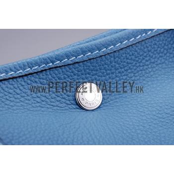 Hermes Garden Party Tote Blue Replica