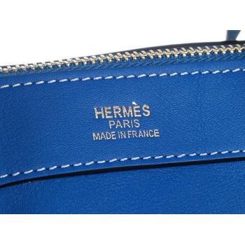 Hermes Original leather 60669 Ladies 2way Blue