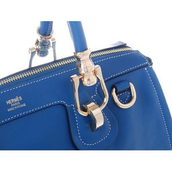 Hermes Original leather 60669 Ladies 2way Blue