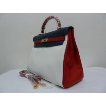 Hermes Kelly H1043 Ladies Cow Leather Red Bag