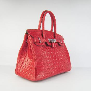 Hermes Birkin 6088 Ladies Crocodile Red Handbag HM09058