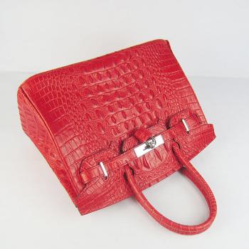 Hermes Birkin 6088 Ladies Crocodile Red Handbag HM09058