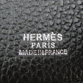 Hermes Wallet H022 Accessory Cow Leather Black