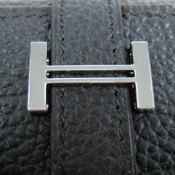 Hermes Wallet H022 Accessory Cow Leather Black